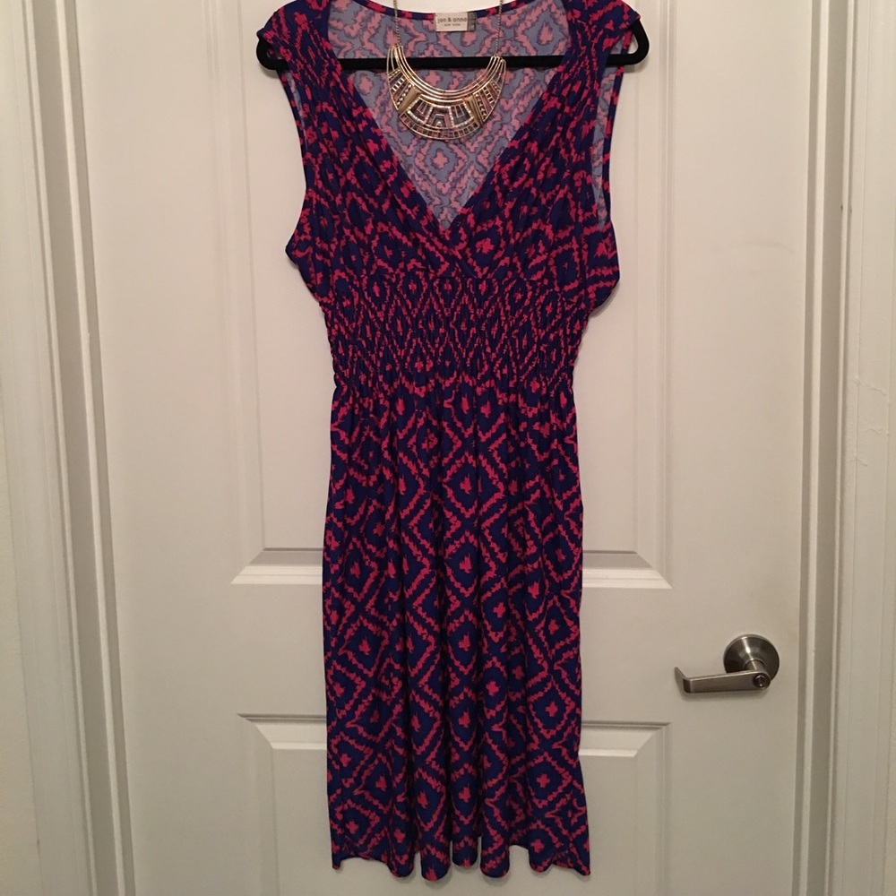 Printed A Frame Dress Sleeveless Swing