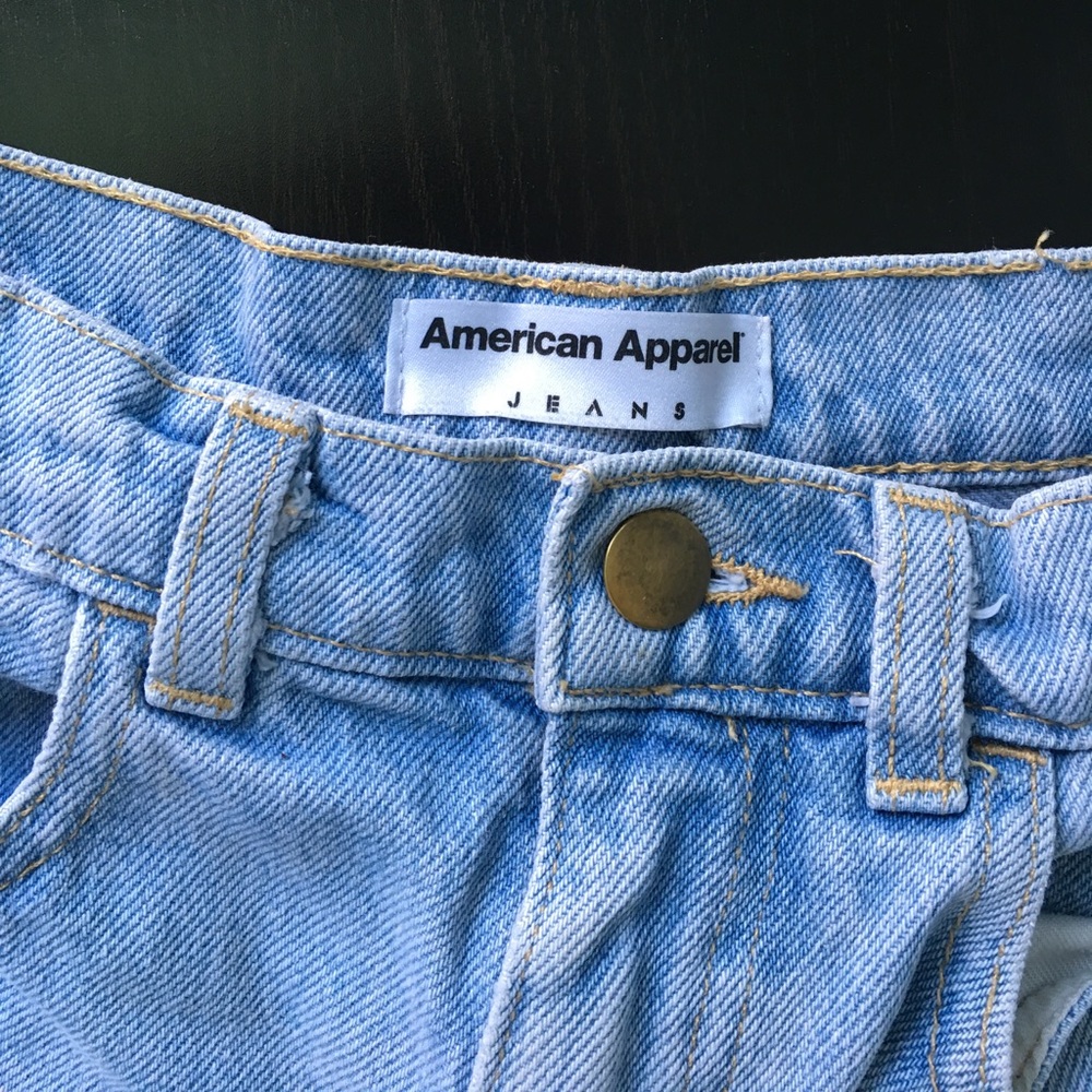 High waisted American Apparel Jean Shorts✨