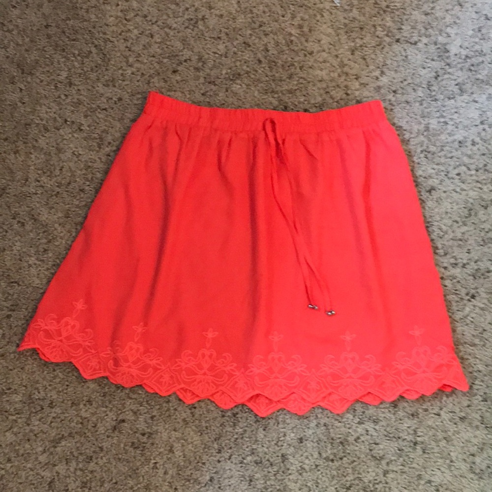 NWOT never worn neon orange Francesca's skirt