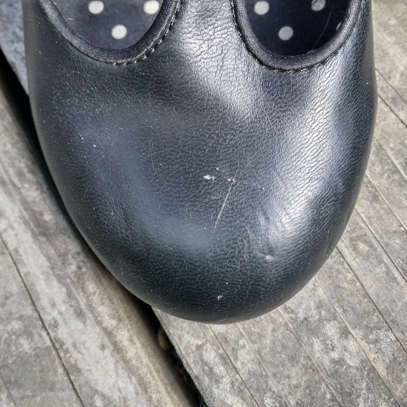 SOLD Vintage Gothic Black Pin Up Mary Jane Heels - Picture 4 of 6