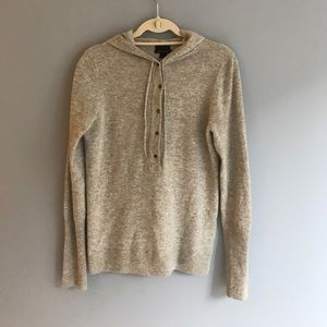 J. Crew Italian Cashmere Hooded Pullover Size Med