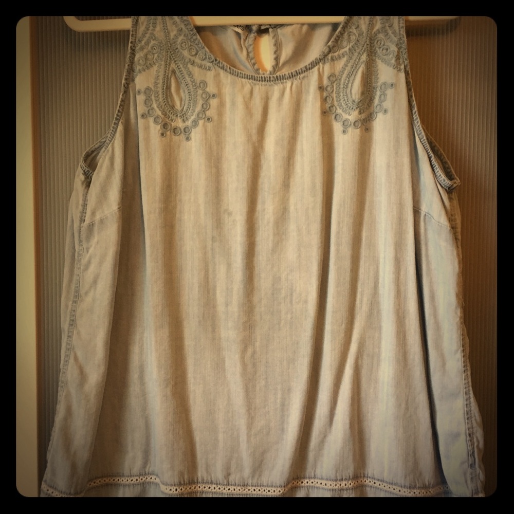 Cute denim-look tank!!