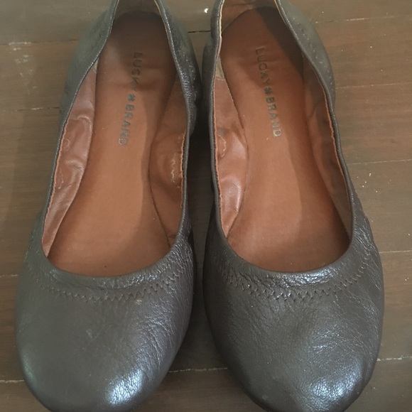 Brown leather Emmie flats - Picture 2 of 4