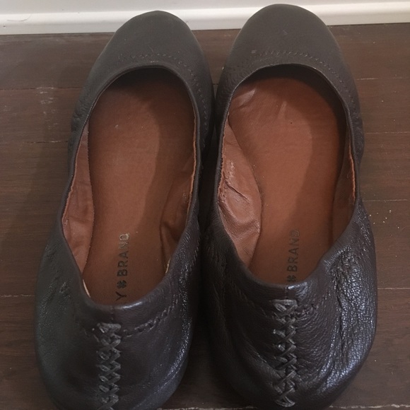 Brown leather Emmie flats - Picture 3 of 4