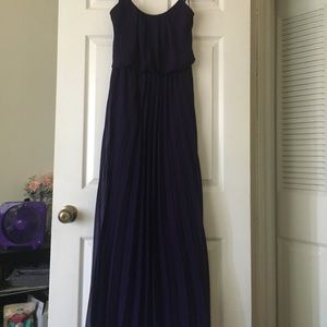 Floor length purple formal dress