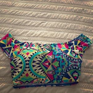 Cropped bikini top size medium by Apollo