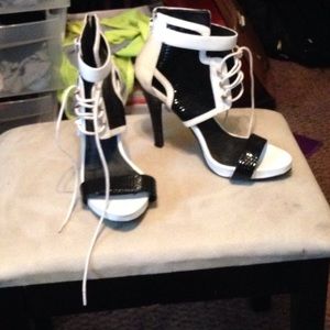 Black and white w gold trim