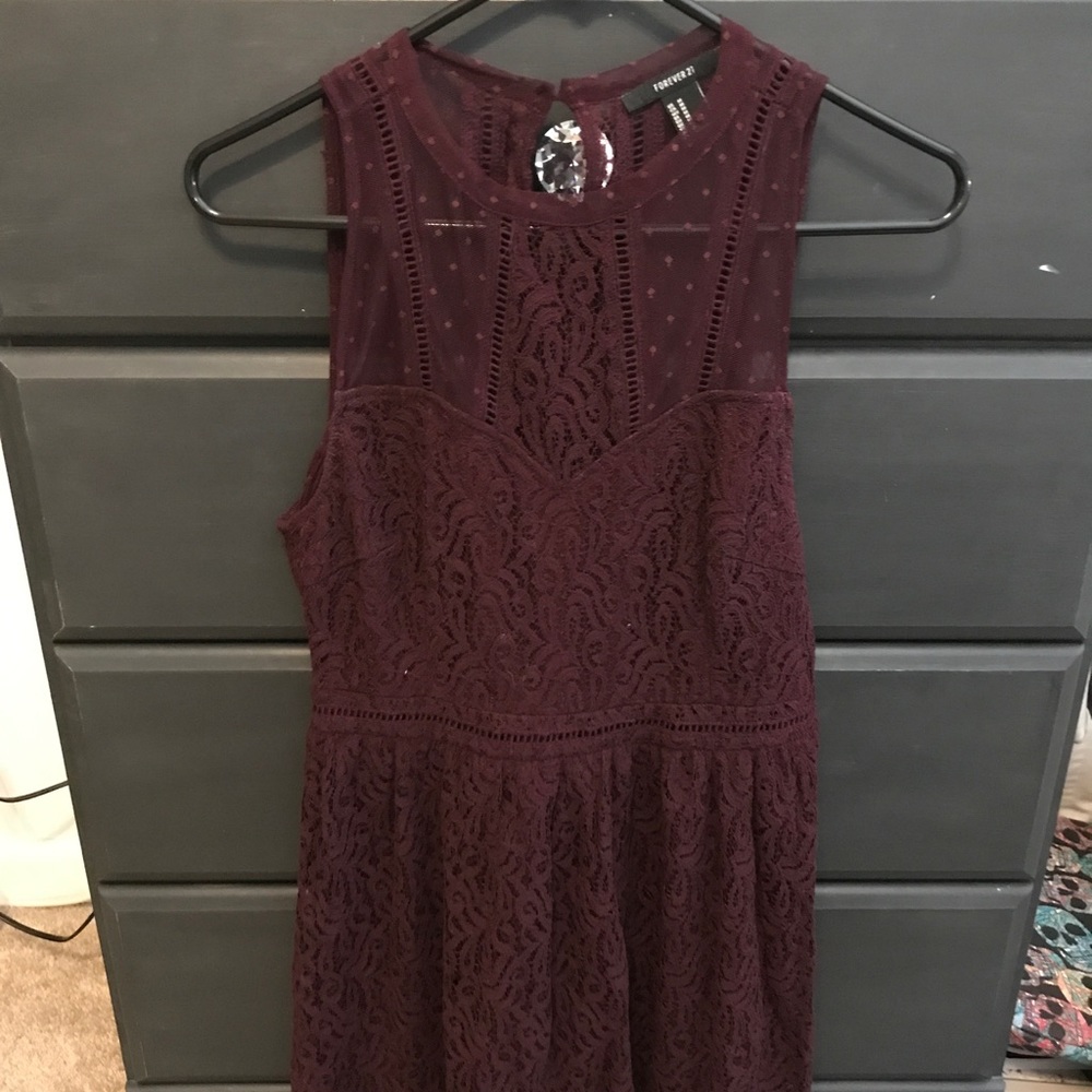Purple lace dress