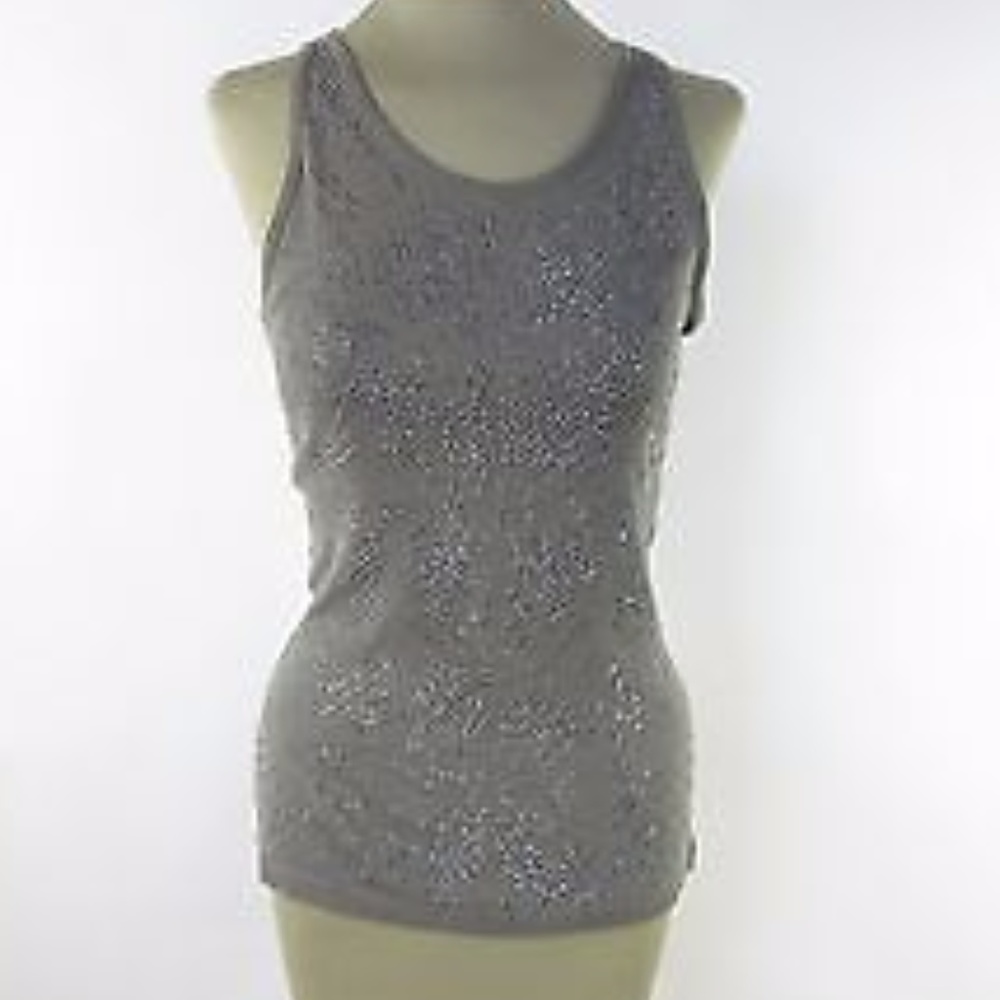 The Limited gray sequin tank top NWT