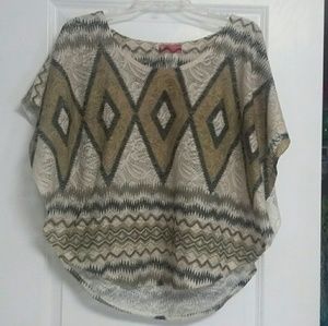 Poncho short sleeve shirt