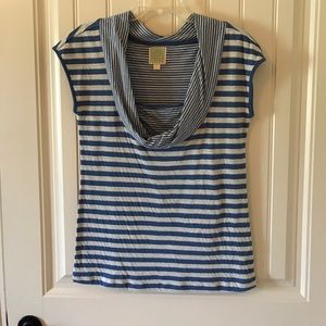 Anthropologie Little Yellow Button t shirt L