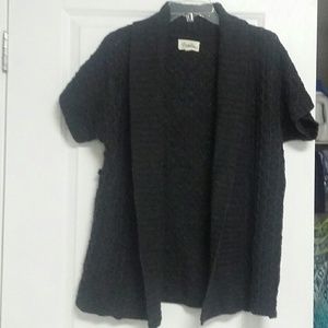 Short sleeve sweater cardigan