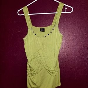 Green studded tank top