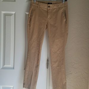 J CREW skinny ankle pants, khaki color