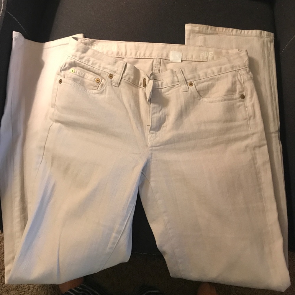 Cream Colored Denim J. Crew 30s