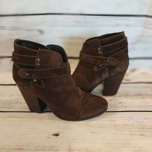 RAG & BONE SUEDE HARROW ANKLE BOOTS Size: 7  37