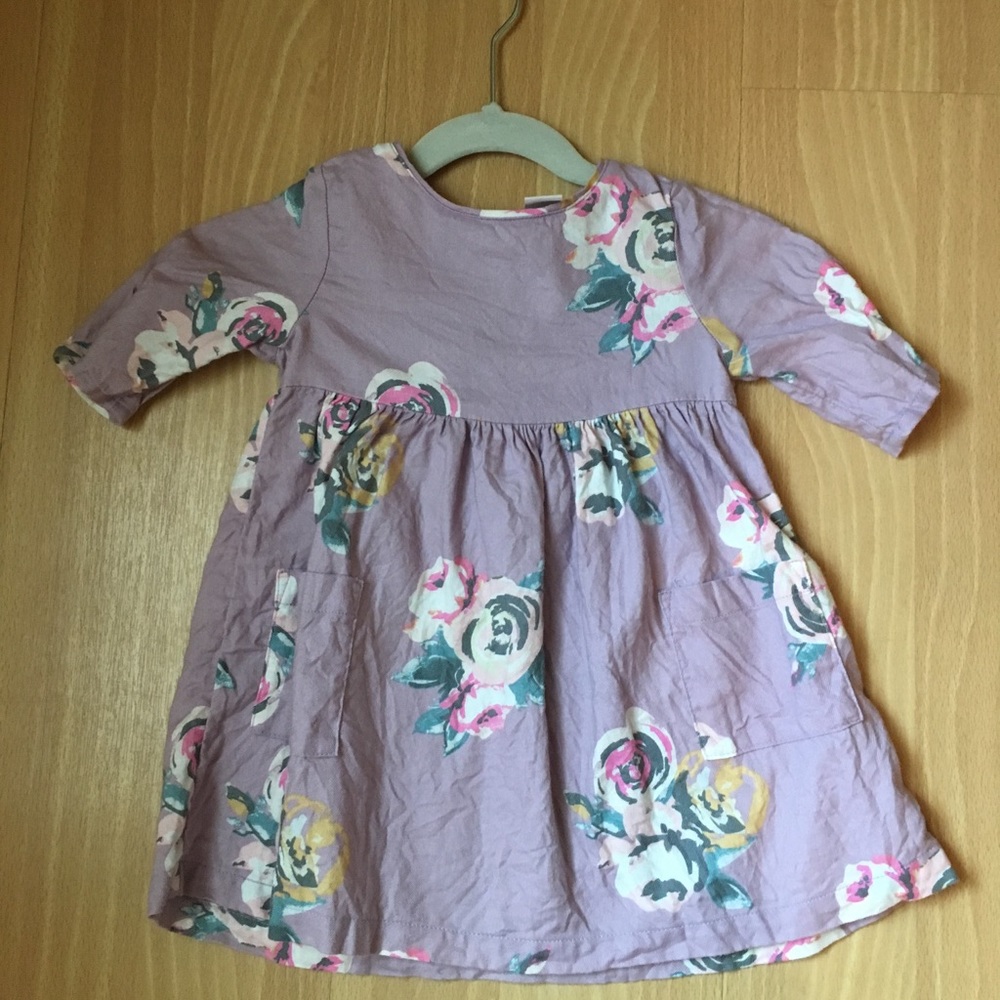 3/4 sleeve toddler dress