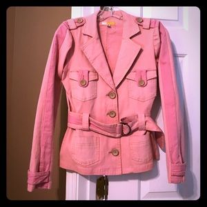 🎉 Simply Chic HP🎉 Tulle Pink Denim Jacket