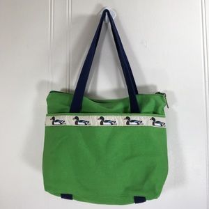 Vintage 70s Mallard Duck Canvas Tote Purse 1970s