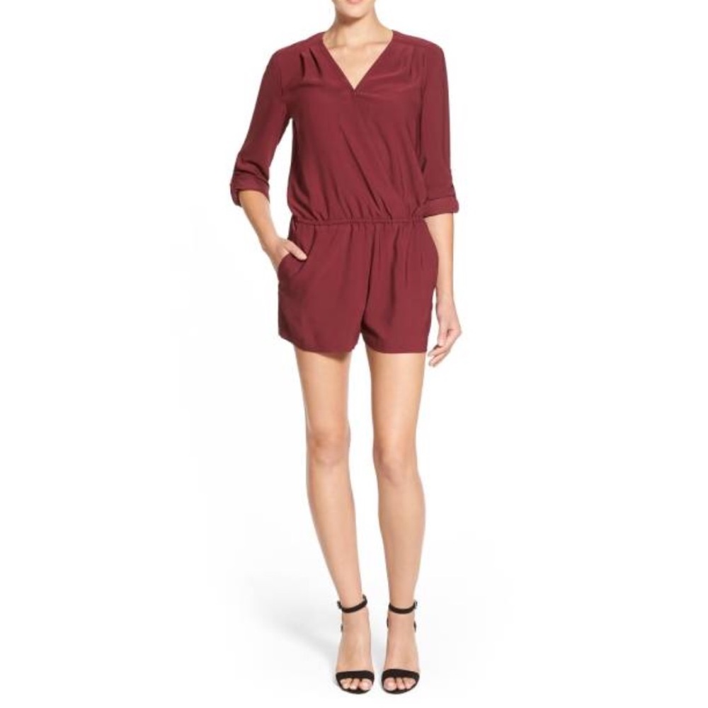 Trouvé Burgundy/Maroon Romper - Nordstrom