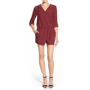 Trouvé Burgundy/Maroon Romper - Nordstrom