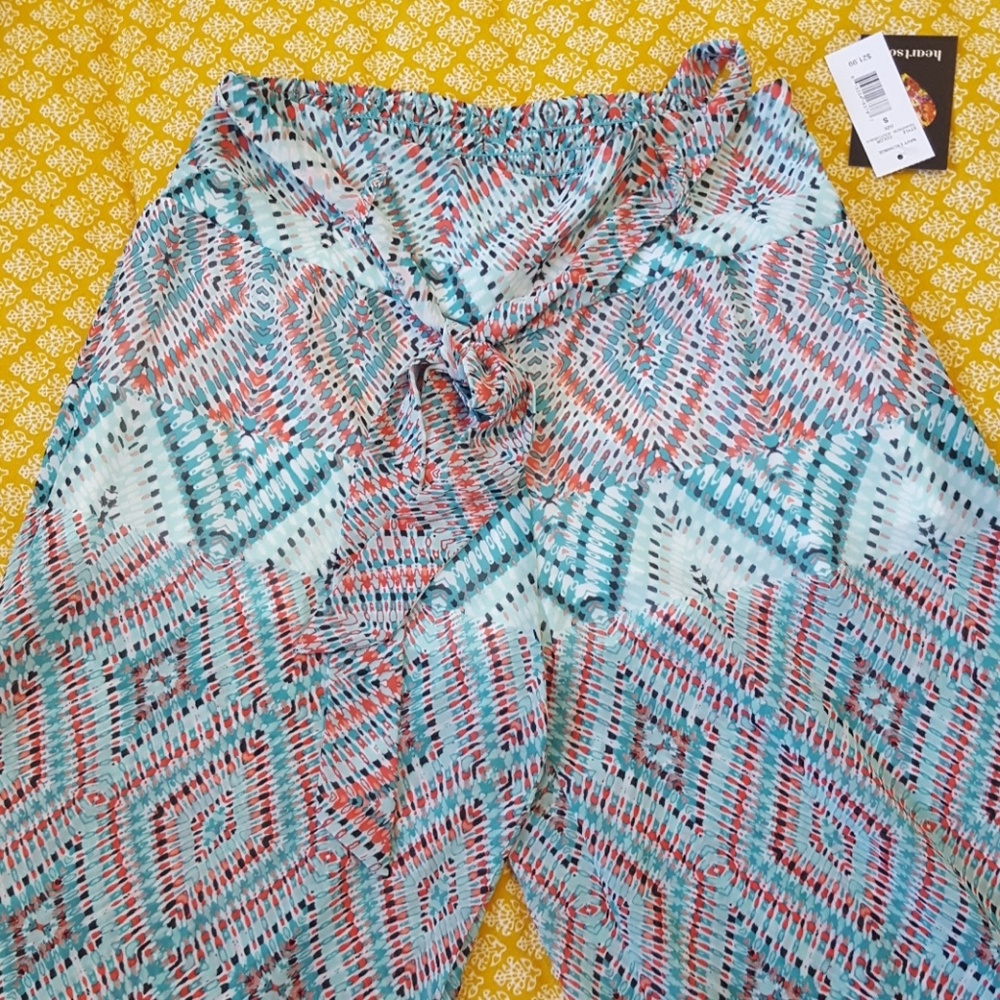 Flowy wide leg sheer pants NWT