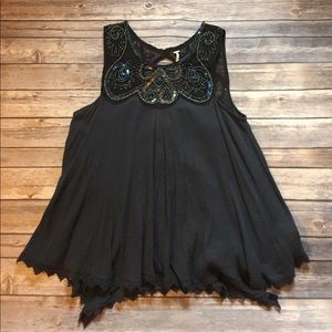 Free People Beaded Top