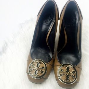 Tory Burch Brown Leather Heels