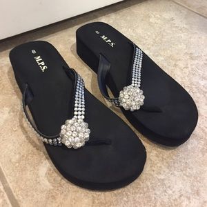 M.P.S. Sparkly Flip Flops