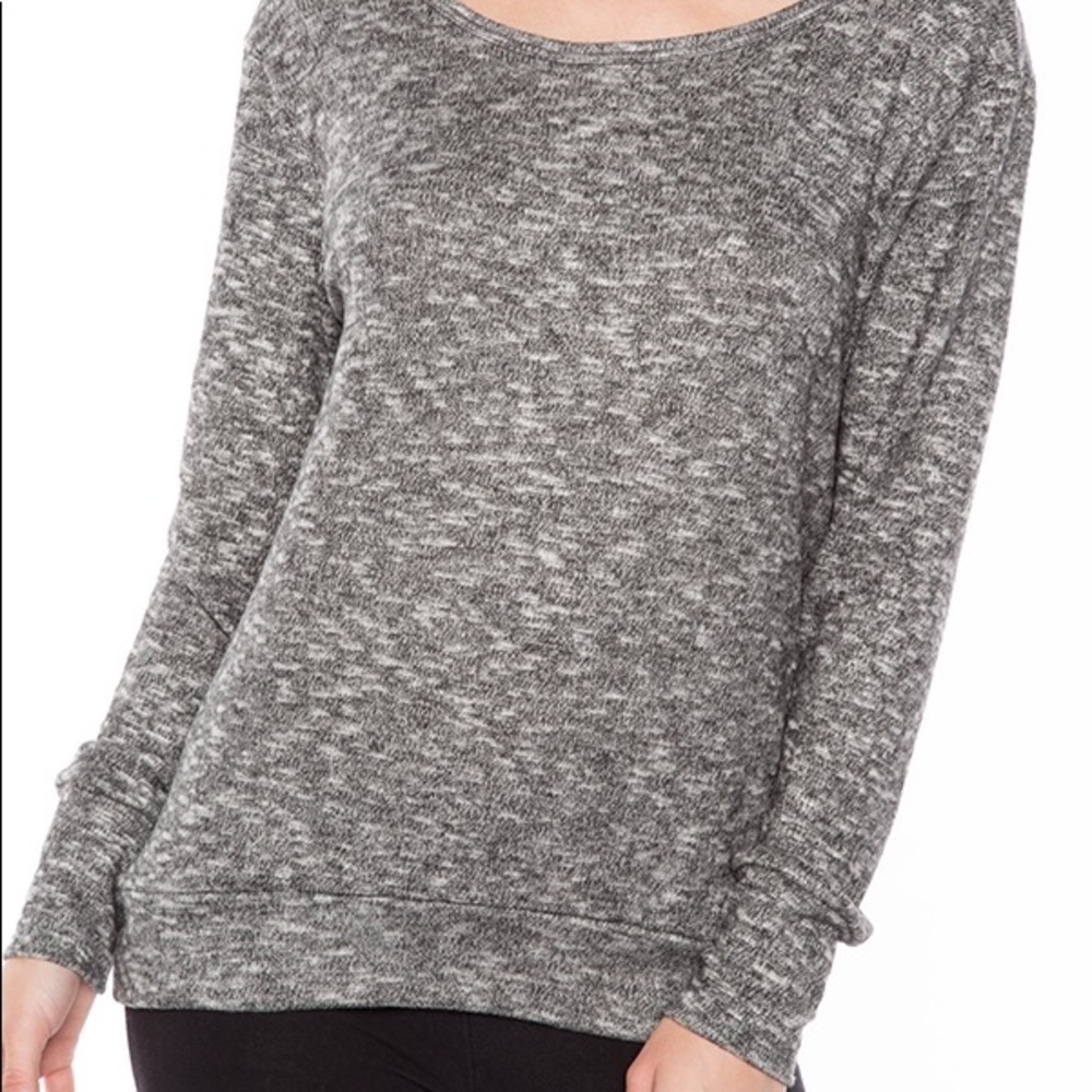 Grey cross back sweater - Picture 3 of 4