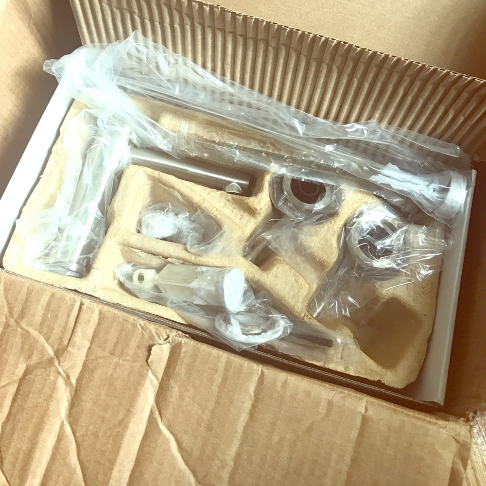 Two-handle high arc widespread Bathroom faucet