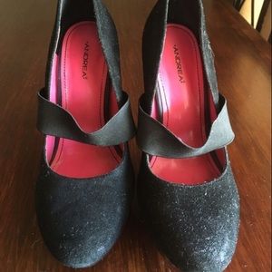 Black Andrea Heels, Size 8