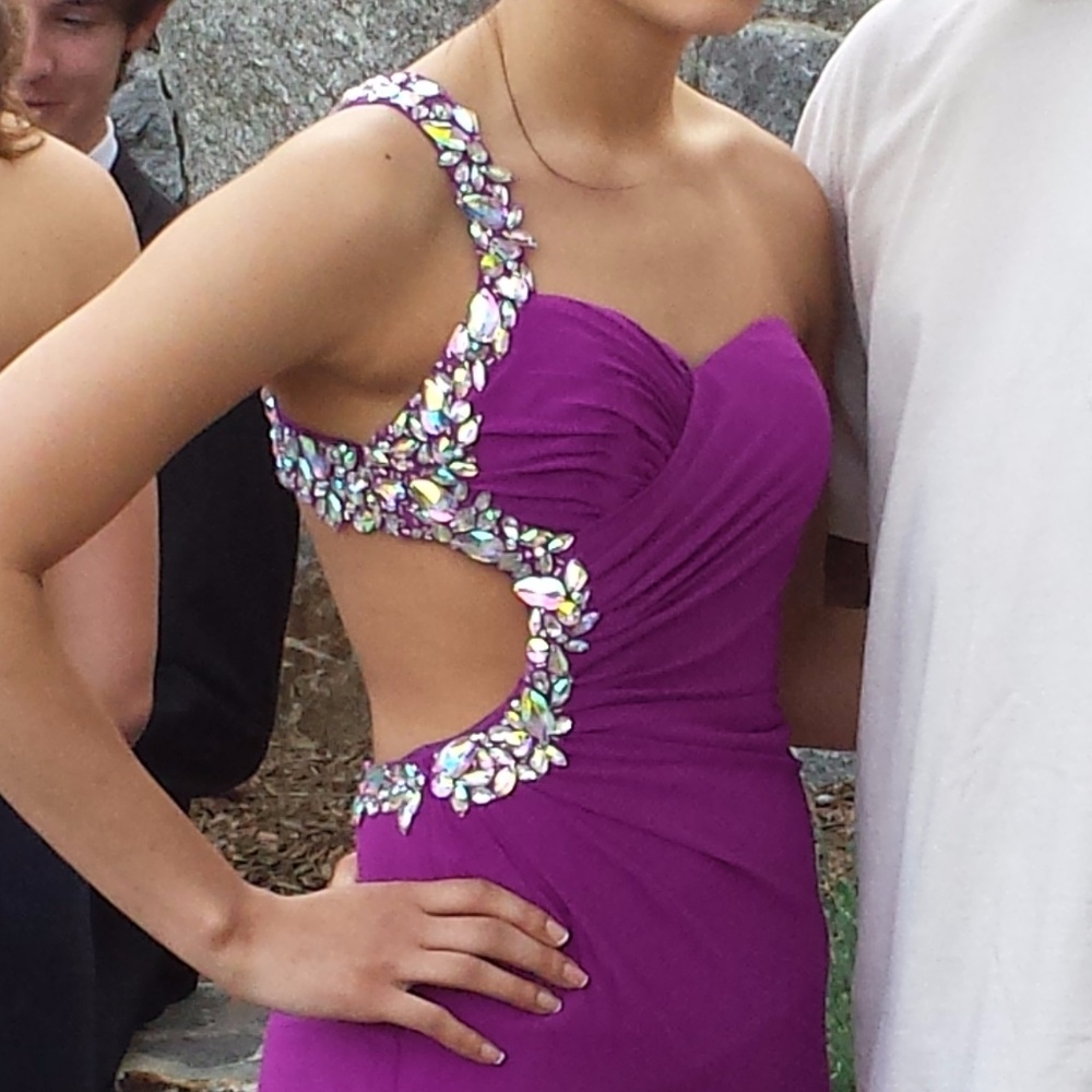 ♨️PROM Clarisse Asymmetrical Jersey dress