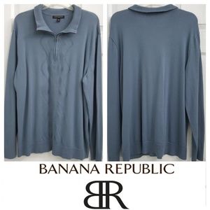 Banana Republic Mens Half Zip Front Sweater