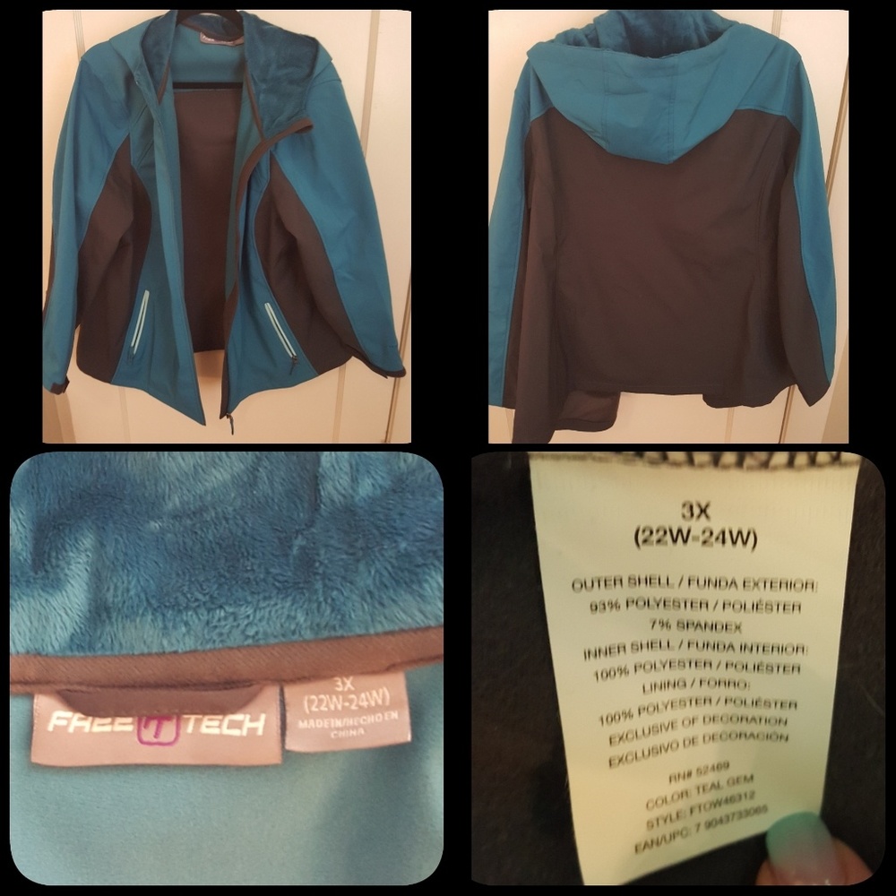 Lightweight teal and gray jacket