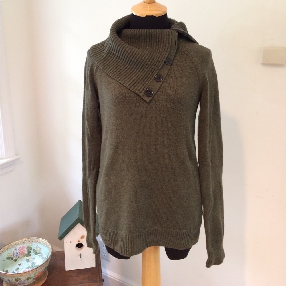 Asymmetrical Foldover Collar Sweater