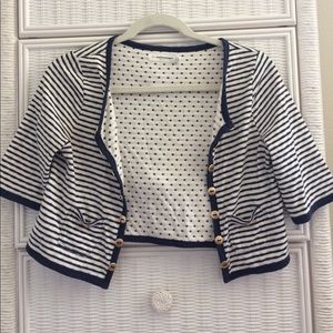 Anthropologie Stripped Crop Sweater