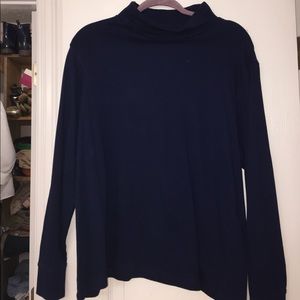 Cotton navy turtleneck