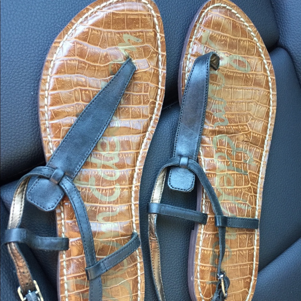 Sam Edelman Black Leather Sandals 9.5