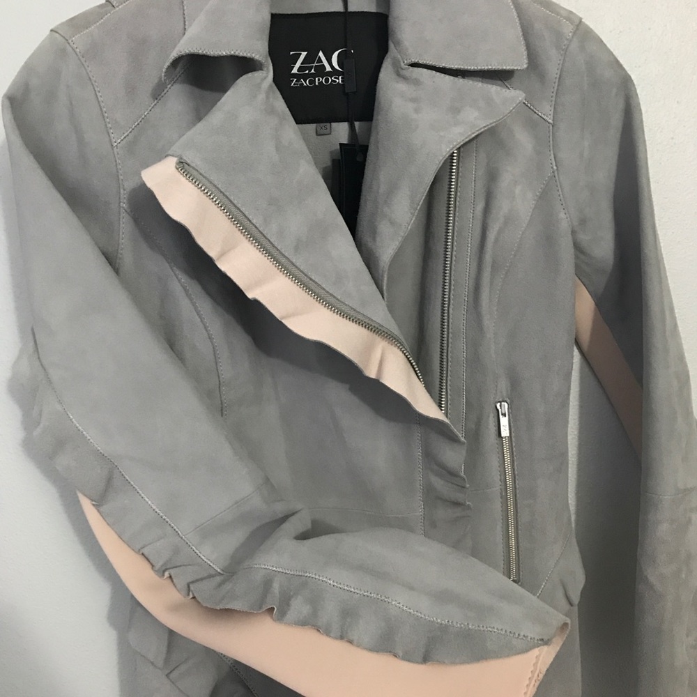 Zac Zac Posen suede ruffle jacket - Picture 5 of 7