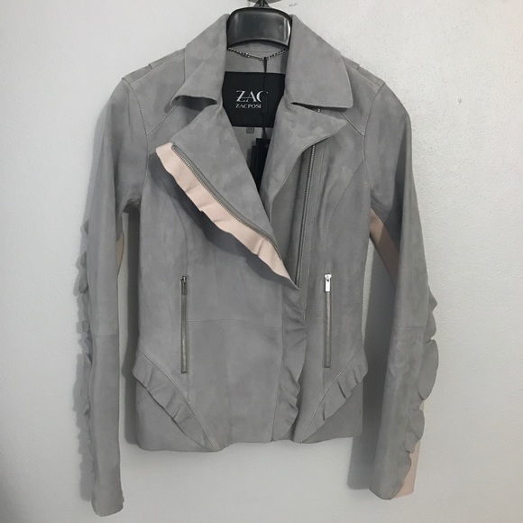 Zac Zac Posen suede ruffle jacket - Picture 3 of 7