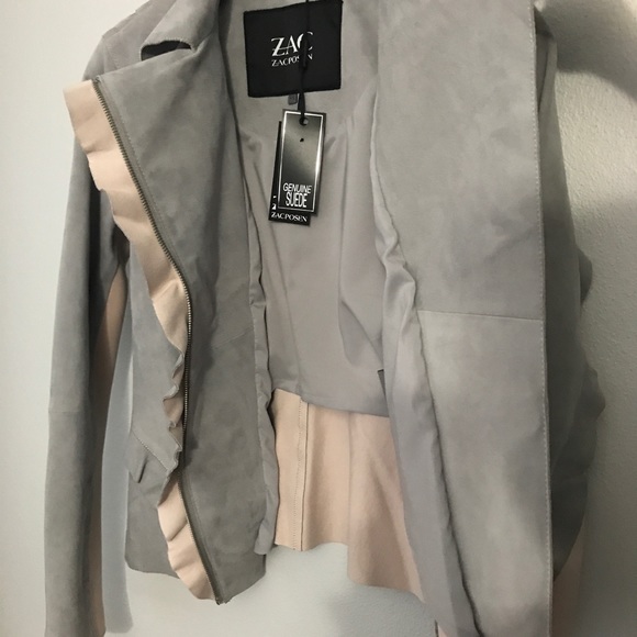 Zac Zac Posen suede ruffle jacket - Picture 6 of 7