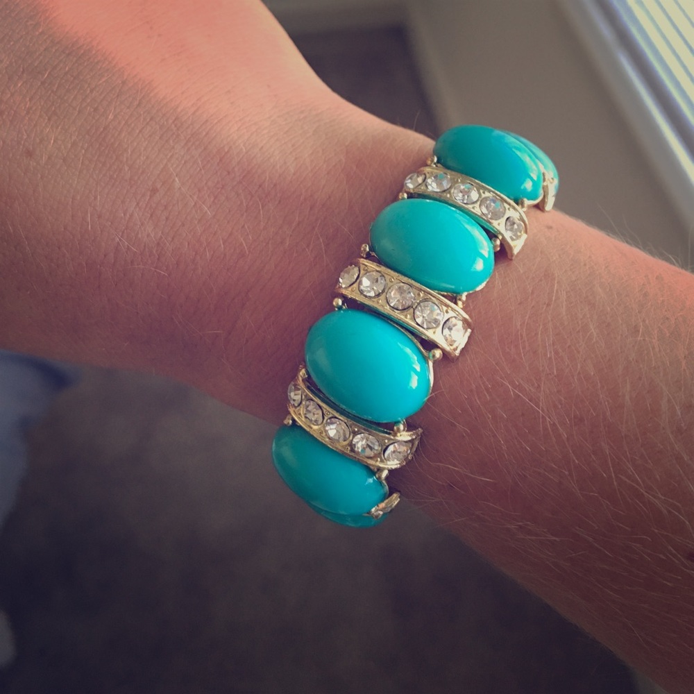 J. Crew Turquoise & Diamond Bracelet