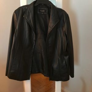 Black 100% Real LEATHER jacket