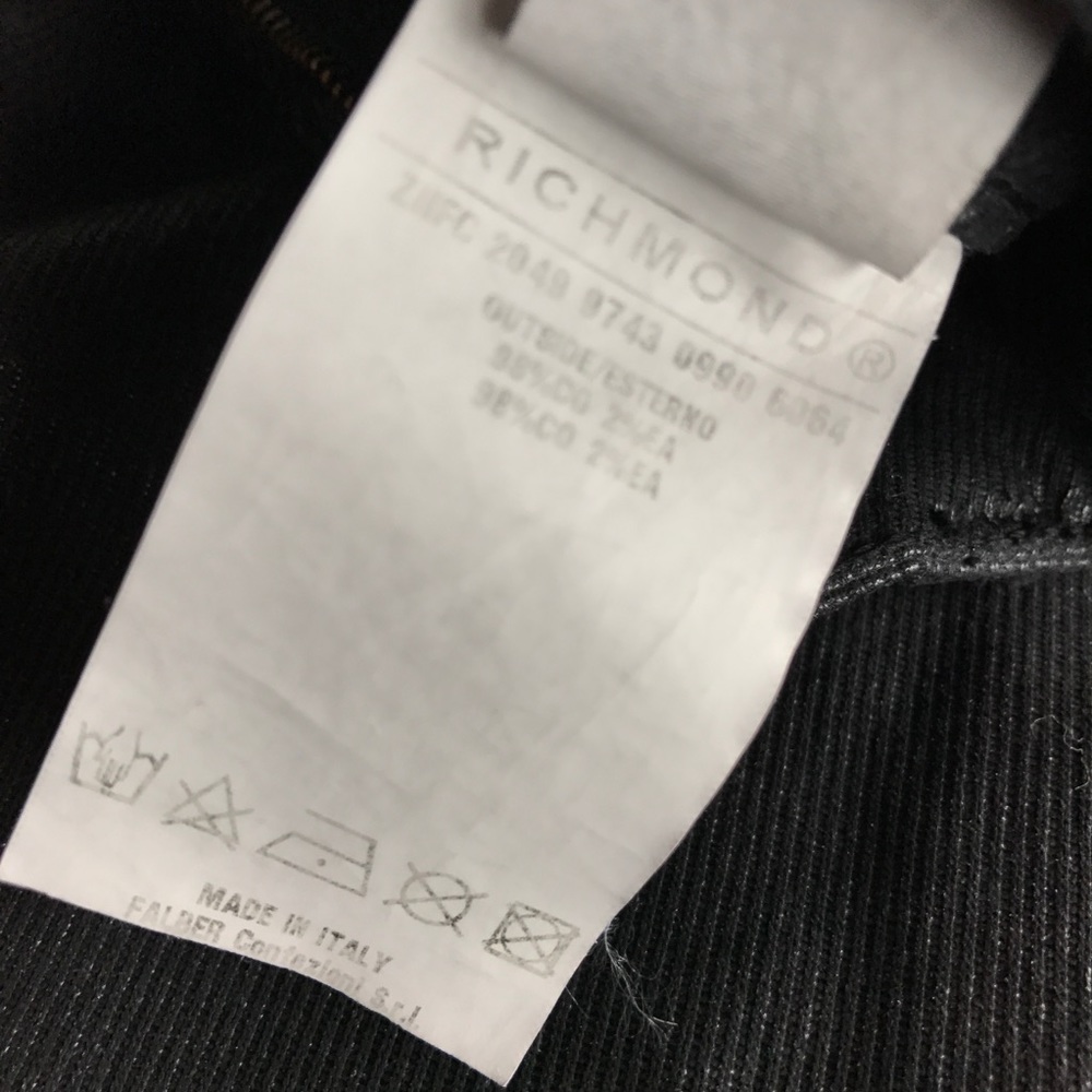 🚫SOLD🚫 Richmond Denim Black Flag Lacquered Jeans - Picture 5 of 7
