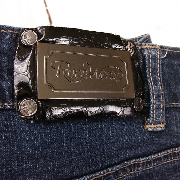 ROCAWEAR dark blue bootcut plus jeans sz 14 - Picture 7 of 8