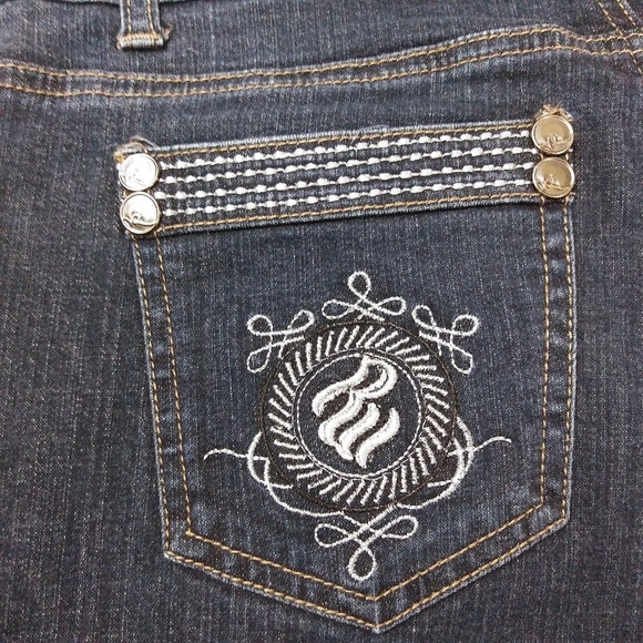 ROCAWEAR dark blue bootcut plus jeans sz 14 - Picture 5 of 8