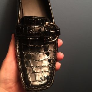 New Stuart Weitzman Blk Patent Leather Loafers 10M