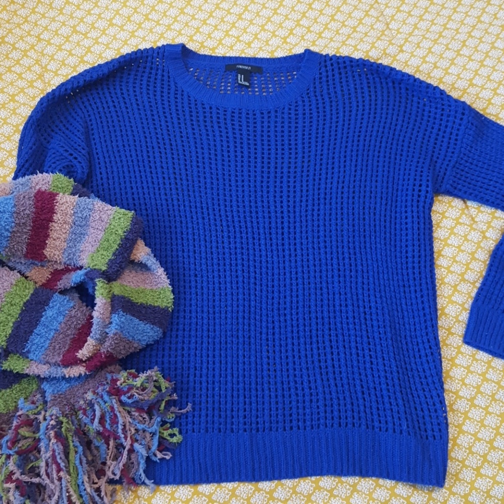 Bright blue sweater size medium