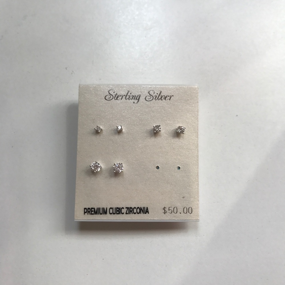 925 Sterling Silver Cubic Zirconia Earrings